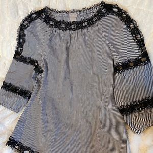 Chico’s Black and White Blouse